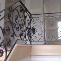 Black Indoor Wrought Iron Balustrade