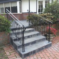 Black Outdoor Wrought Iron Balustrade