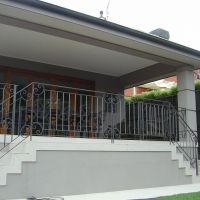 Black Outdoor Wrought Iron Balustrade