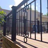 Black Outdoor Wrought Iron Balustrade