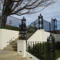 Black Outdoor Wrought Iron Fence