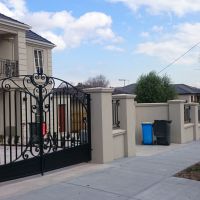 Black Outdoor Wrought Iron Fence